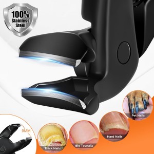 DRMODE Toenail Clippers for Thick Toenails for Seniors, Upgraded Long Handled Angled Head Toe Nail Clippers for Men Thick Nails with Wide Opening, Large Finger Nail Clippers Adult with Catcher