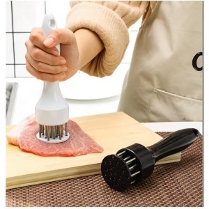 Meat Tenderizer Tool, 21 Stainless Steel Needle Blades, Compact Cooking Utensil