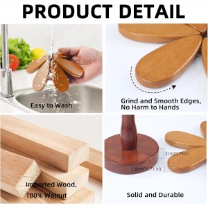 Wooden Trivets for Hot Dishes, Trivet Tree Christmas Tree Trivet Coasters Set of 4 for Hot Pot Pans Bowls Drinks Plates, Table Decor Coaster for Home and Restaurant