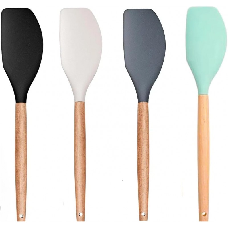 Large Wooden Handle Spatula Set, 12