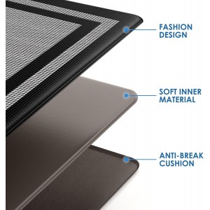 LuxStep Kitchen Mats [2 PCS] Cushioned Kitchen Rugs Anti-Fatigue Floor Comfort Mat,Non-Slip Standing Desk Mat,Waterproof Kitchen Rug Set for Kitchen,Floor,Office,Classic Black