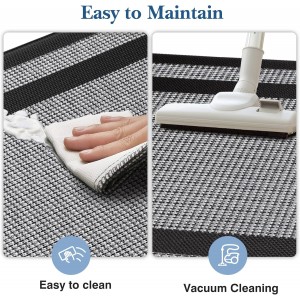 LuxStep Kitchen Mats [2 PCS] Cushioned Kitchen Rugs Anti-Fatigue Floor Comfort Mat,Non-Slip Standing Desk Mat,Waterproof Kitchen Rug Set for Kitchen,Floor,Office,Classic Black