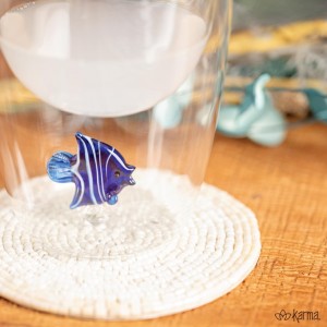 Karma, Beaded Drink Coasters Set of 4, Boho Round Beaded Coasters for Dinning Table and Coffee Table, Cream