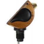 Songbird Specialties Wine Bottle Pourer, Fun Wine Pourer Spout Sings While It Pours, Airtight Wine Bottle Sealer, Acacia Wood with Black Wings