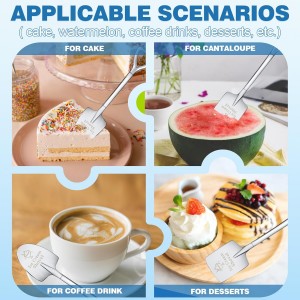 2 Pcs Ice Cream Shovel Set - Funny Loving Gift (Birthday/Holiday Gift for Family and Friends), Premium 304 Stainless Steel Dessert Spoons for Eating Ice Cream