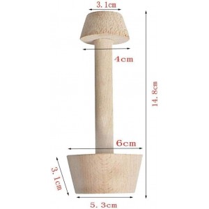 Wooden Tart Tamper, Double Side Pie Pastry Dough Tamper, Egg Tart Pan Mold DIY Cake Pastry Baking Tool for Mini Egg Tart, Cheesecakes, Pasta and Dessert Baking