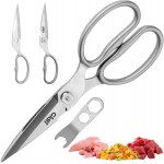Premium Kitchen Scissors by Gidli – Lifetime Replacement Warranty* - Heavy Duty Kitchen Shears for Food – All-Purpose Stainless Steel Scissors – Dishwasher Safe, Comes Apart for Easy Cleaning