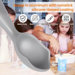Professional Ice Cream Scoop #2731, Ice Cream Scooper Made of Aluminum with Nonstick Design Easy Release Gelato, Sorbet, Melon, Frozen Yogurt - Dishwasher Safe, Size - 7.5