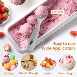 Professional Ice Cream Scoop #2731, Ice Cream Scooper Made of Aluminum with Nonstick Design Easy Release Gelato, Sorbet, Melon, Frozen Yogurt - Dishwasher Safe, Size - 7.5