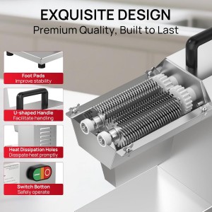 Commercial Meat Tenderizer,450W Electric Meat Tenderizer Machine – Heavy Duty Stainless Steel Kitchen Tool with 54 Blades for Beef, Pork, Chicken, Fish – Output, Reverse Function