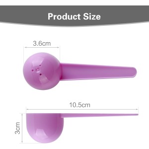 6 Pack Plastic Scoops, 20ml Measuring Spoon with Bottom Hole, Scoop Spoon for Coffee, Protein, Milk Powder (Pink)