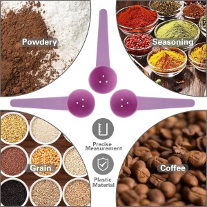 6 Pack Plastic Scoops, 20ml Measuring Spoon with Bottom Hole, Scoop Spoon for Coffee, Protein, Milk Powder (Pink)