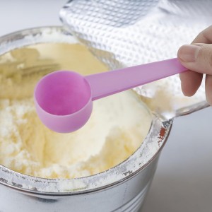 6 Pack Plastic Scoops, 20ml Measuring Spoon with Bottom Hole, Scoop Spoon for Coffee, Protein, Milk Powder (Pink)