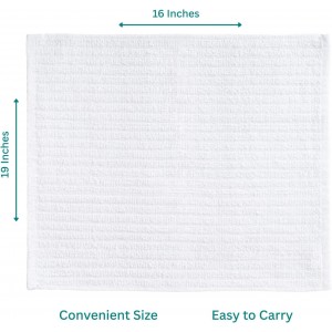 Looperry White Terry Cloth Rags (16 Pack) 16