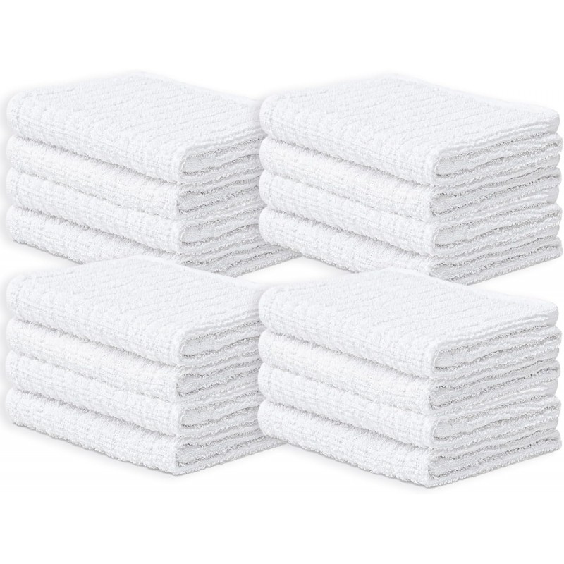 Looperry White Terry Cloth Rags (16 Pack) 16