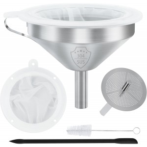 WMKGG 304 Stainless Steel Funnel, 5 Inch...