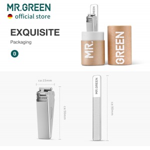 MR.GREEN Innovative Folding Nail Clippers Collapsible Nail Cutters Stainless Steel Nail Scissors Portable Travel Manicure Tools