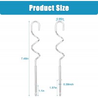 990143000 2-Pack Stainless Steel Mixer Dough Hooks for Hamilton Beach Hand Mixer, Dough Hook Replacement Attachments Compatible with 62630R, 62632R, 62633R, 62580