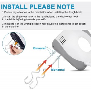 990143000 2-Pack Stainless Steel Mixer Dough Hooks for Hamilton Beach Hand Mixer, Dough Hook Replacement Attachments Compatible with 62630R, 62632R, 62633R, 62580