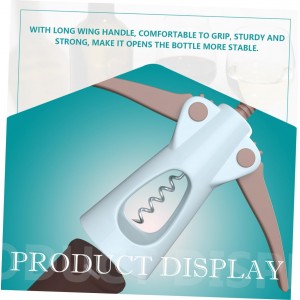 Press Extract Wine Opener Bottle Opener for Seniors Stainless Wing Corkscrew Easy to Use