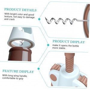Press Extract Wine Opener Bottle Opener for Seniors Stainless Wing Corkscrew Easy to Use