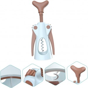 Press Extract Wine Opener Bottle Opener for Seniors Stainless Wing Corkscrew Easy to Use