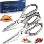 SSGP Kitchen Shears Set, All Purpose Heavy Duty Poultry Shears, Sharp Japanese Meat Scissors, Dishwash Safe Stainless Steel Kitchen Scissors for Food, Chicken Bones, Turkey, Christmas Gifts Women Men