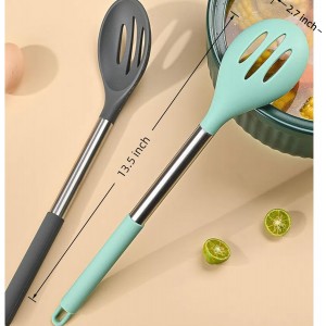 Silicone Slotted Cooking Spoon Set (13.2