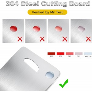 URMONA 3 PCS 304 Stainless Steel Cutting Board For Kitchen, Non-Staining&Odor-Free, Burr-Free Edges, Dishwasher Safe, Non Toxic Cutting Board（S+M+L）