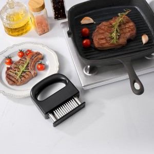 MANJIA Meat Tenderizer Needle Stainless Steel Hand Held, Blade Tenderizer for Meat, Meat Tenderizer Tool for Tenderizing Chicken, Steak, BBQ（Ultra Sharp 48 Blades Kitchen Cooking Tool）