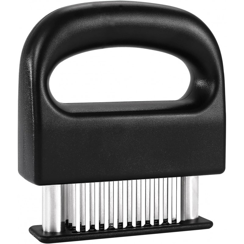 MANJIA Meat Tenderizer Needle Stainless Steel Hand Held, Blade Tenderizer for Meat, Meat Tenderizer Tool for Tenderizing Chicken, Steak, BBQ（Ultra Sharp 48 Blades Kitchen Cooking Tool）