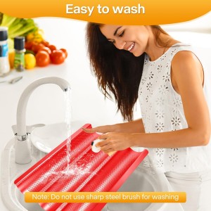 Perforated Baguette Bread Pan, French Bread Baking Pan Nonstick with Dough Couche & Cutter, Food Grade Carbon Steel 3-Slot Baguette Tray 15x11 Inch, Oven Safe, for Home & Professional, Red