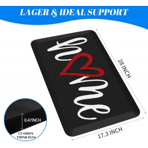 HappyTrends Kitchen Mat Cushioned Anti-Fatigue Rug Non-Slip Kitchen Rugs Stain Resistant Ergonomic Comfort Mat for Floor, Office, Sink, Laundry (17.3