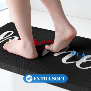 HappyTrends Kitchen Mat Cushioned Anti-Fatigue Rug Non-Slip Kitchen Rugs Stain Resistant Ergonomic Comfort Mat for Floor, Office, Sink, Laundry (17.3