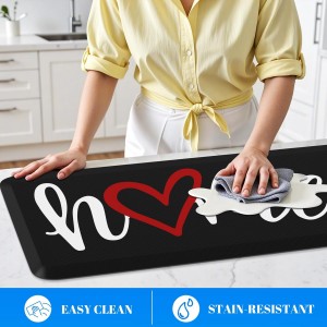 HappyTrends Kitchen Mat Cushioned Anti-Fatigue Rug Non-Slip Kitchen Rugs Stain Resistant Ergonomic Comfort Mat for Floor, Office, Sink, Laundry (17.3