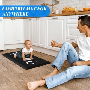 HappyTrends Kitchen Mat Cushioned Anti-Fatigue Rug Non-Slip Kitchen Rugs Stain Resistant Ergonomic Comfort Mat for Floor, Office, Sink, Laundry (17.3