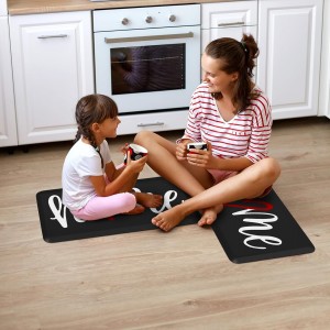 HappyTrends Kitchen Mat Cushioned Anti-Fatigue Rug Non-Slip Kitchen Rugs Stain Resistant Ergonomic Comfort Mat for Floor, Office, Sink, Laundry (17.3