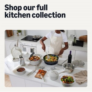 Amazon Basics Ice Cream Scoop, Soft Grip Handle, Dishwasher-Safe, Linen Gray