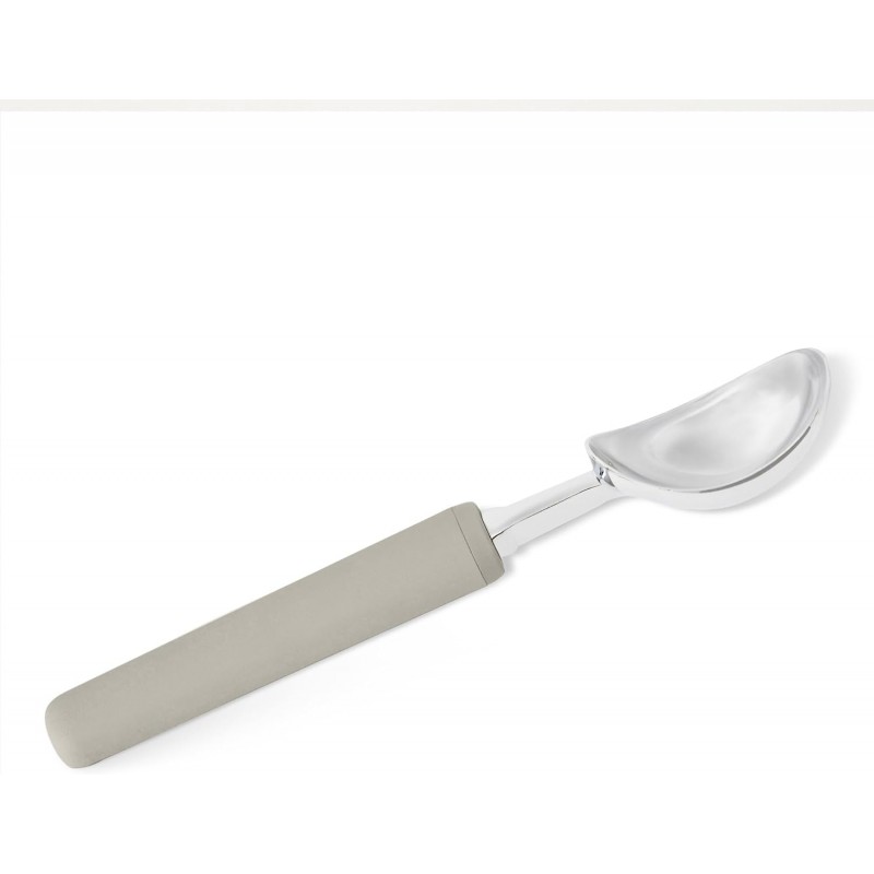 Amazon Basics Ice Cream Scoop, Soft Grip Handle, Dishwasher-Safe, Linen Gray