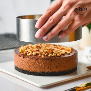 6 inch Stainless Steel Cake Mold, Dishwasher Safe Cake Ring Mold for Baking, Design for Valentine's Day Decorations & Home Baking