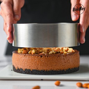 6 inch Stainless Steel Cake Mold, Dishwasher Safe Cake Ring Mold for Baking, Design for Valentine's Day Decorations & Home Baking