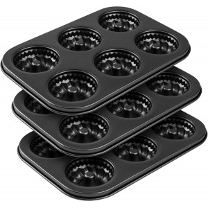 Tiawudi Mini Fluted Tube Cake Pan, 6 Cav...