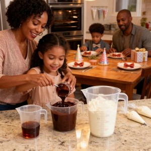 Multi-Purpose Measuring Cup Set - 1/2 Cup BPA-Free Unbreakable Plastic - Stackable Dishwasher Safe - Liquid/Solid Measurement - Kitchen Essential