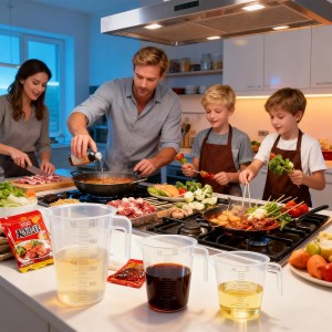 Multi-Purpose Measuring Cup Set - 1/2 Cup BPA-Free Unbreakable Plastic - Stackable Dishwasher Safe - Liquid/Solid Measurement - Kitchen Essential