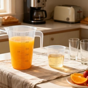 Multi-Purpose Measuring Cup Set - 1/2 Cup BPA-Free Unbreakable Plastic - Stackable Dishwasher Safe - Liquid/Solid Measurement - Kitchen Essential