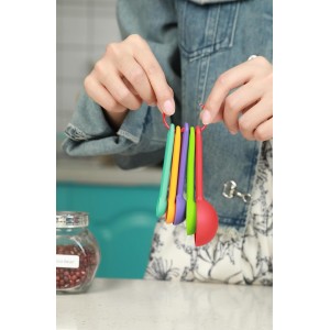 Silicone Measuring Spoons Set of 5, Assorted Colors