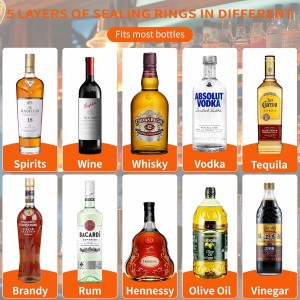 72 PACK Femilkt Liquor Pour Spout With Dust Caps,Stainless Steel Pourers Spouts for Liquor Bottles,Bottle Pourers for Alcohol, Olive Oil - Speed Pourers, Bar Bartender Accessories