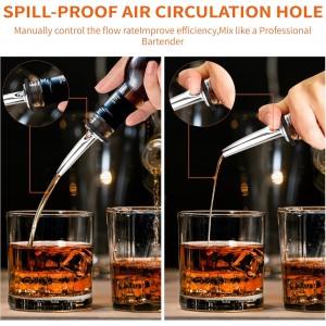 72 PACK Femilkt Liquor Pour Spout With Dust Caps,Stainless Steel Pourers Spouts for Liquor Bottles,Bottle Pourers for Alcohol, Olive Oil - Speed Pourers, Bar Bartender Accessories