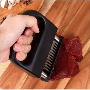 Meat Tenderizer with 48 Stainless Steel Ultra Sharp Needle Blades Heavy Duty Cooking machine, Detachable Kitchen Cooking Tool, perfect for, pork chops, chicken, and barbecue, a steak tenderizing tool‌