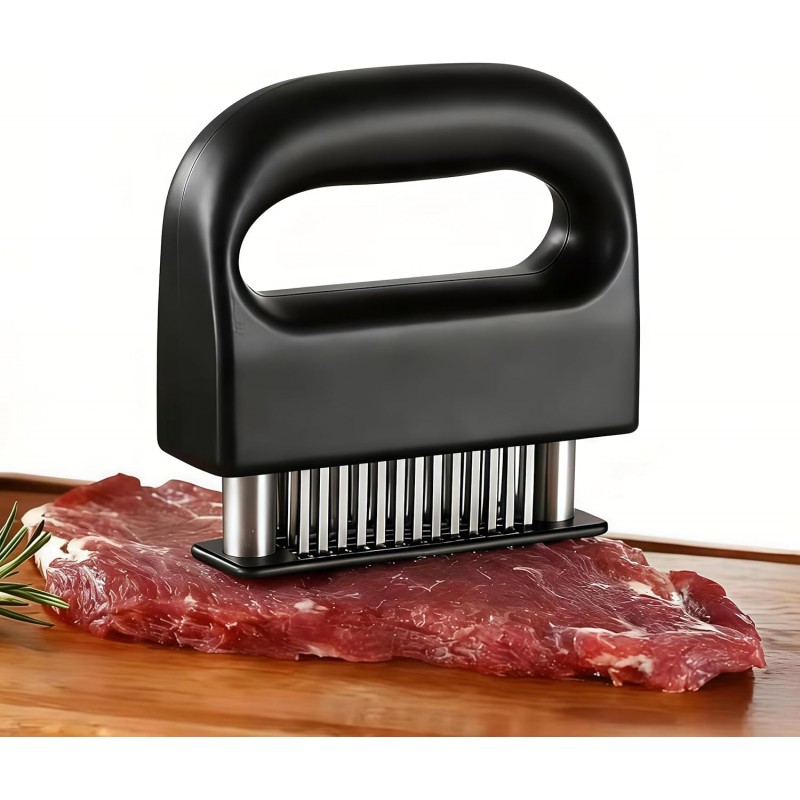 Meat Tenderizer with 48 Stainless Steel Ultra Sharp Needle Blades Heavy Duty Cooking machine, Detachable Kitchen Cooking Tool, perfect for, pork chops, chicken, and barbecue, a steak tenderizing tool‌